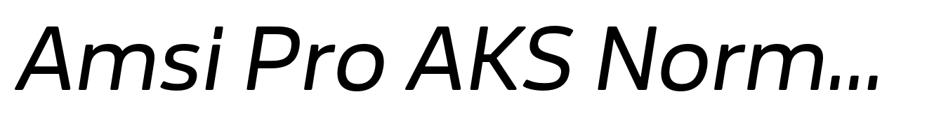 Amsi Pro AKS Normal Italic